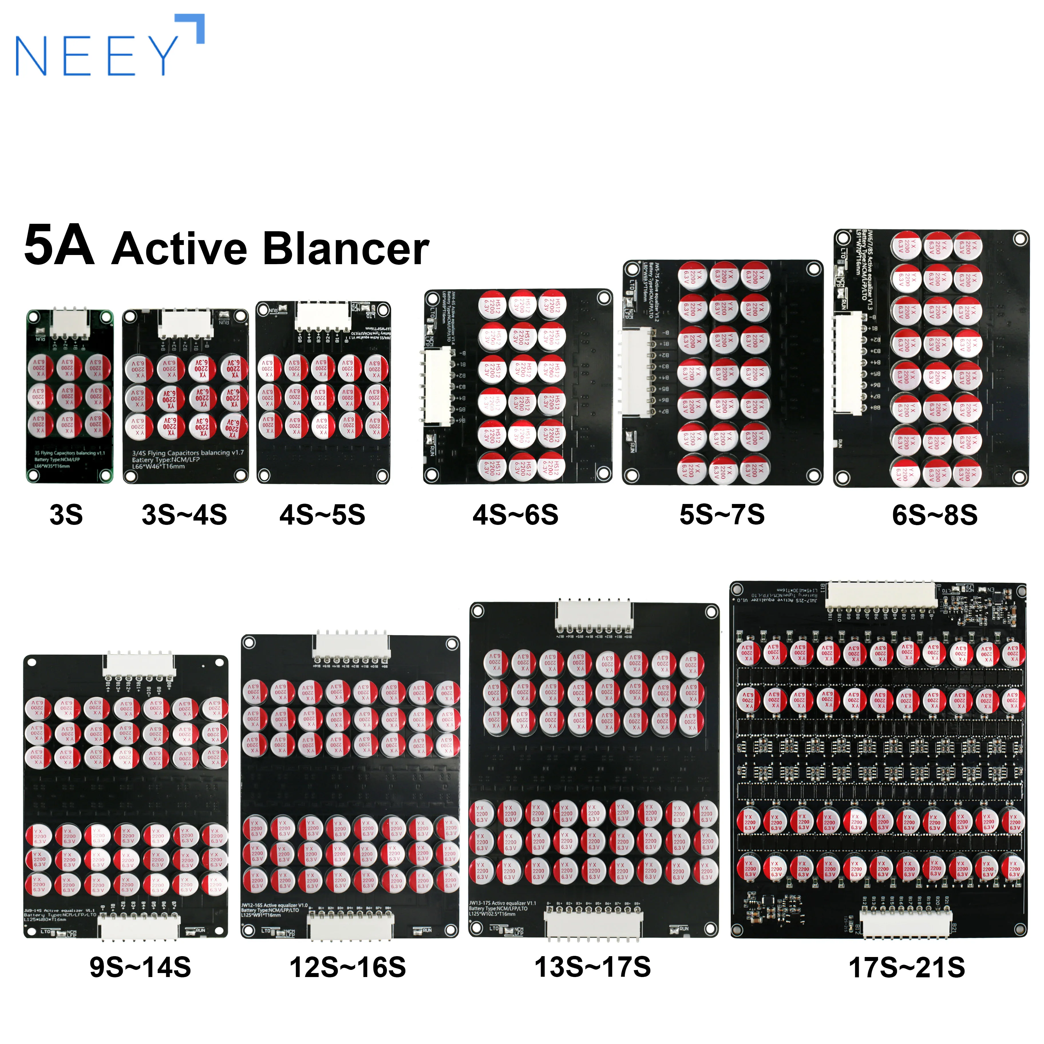 Aktiver Equalizer Balancer 5A 3S 4S 5S 6S 7S 8S 14S 16S 17S