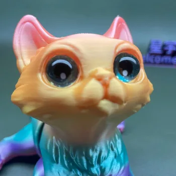 Laser Mini Katze 3D gedruckt niedlich Schreibtisch Ornament schöne Haustier Modell Neuheit Desktop Spielzeug