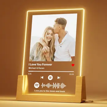 Personalisierte Spotify-Musikplakette als Geschenk zum Jahrestag, Valentinstag, personalisierter