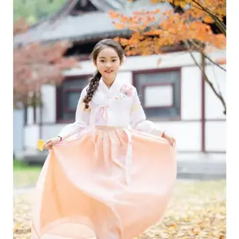 Koreanisches traditionelles Kostüm, neues ethnisches Kostüm, koreanischer Hanbok für Mädchen