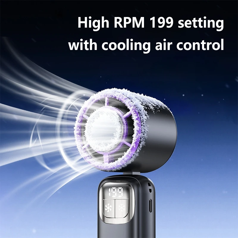 Lenovo Handventilator, Kühlung, Eiskühler, wiederaufladbar – Bild 5