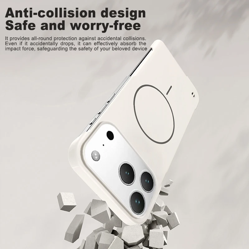 Rahmenlose einfarbige magnetische Hülle für iPhone 17, Air – Bild 5
