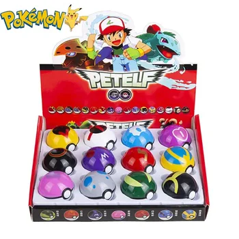 Pokemon Figur 12 teile/satz Pikachu Pokeball Action Figure Cartoon Anime Kawaii Puppe Pokeball Sammlung Kinder
