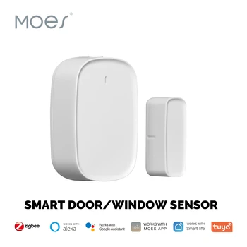 MOES Tuya ZigBee Smart Fenster Tür Tor Sensor Detektor Smart Home Sicherheit Alarm System Smart Leben Tuya App