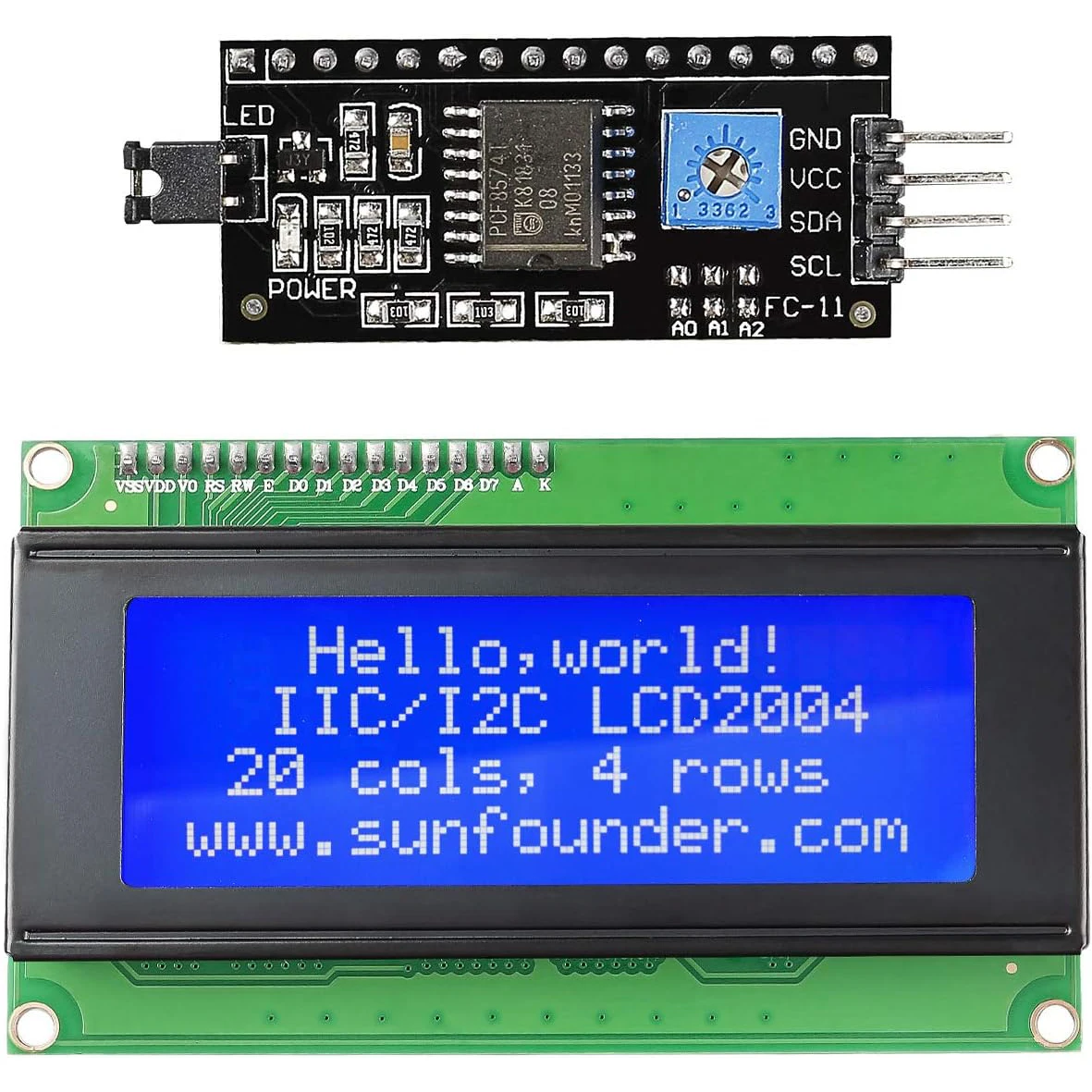 20 x 4 2004 LCD-Anzeigemodul mit seriellem
