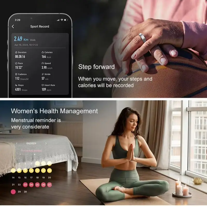 Uhoofit R10 Smart Ring mit Ladestation Männer Frauen – Bild 2