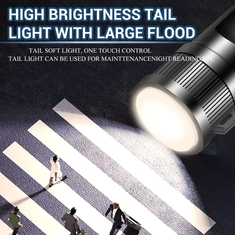 5000LM Ultrahelles taktisches Licht, eingebauter Akku – Bild 4