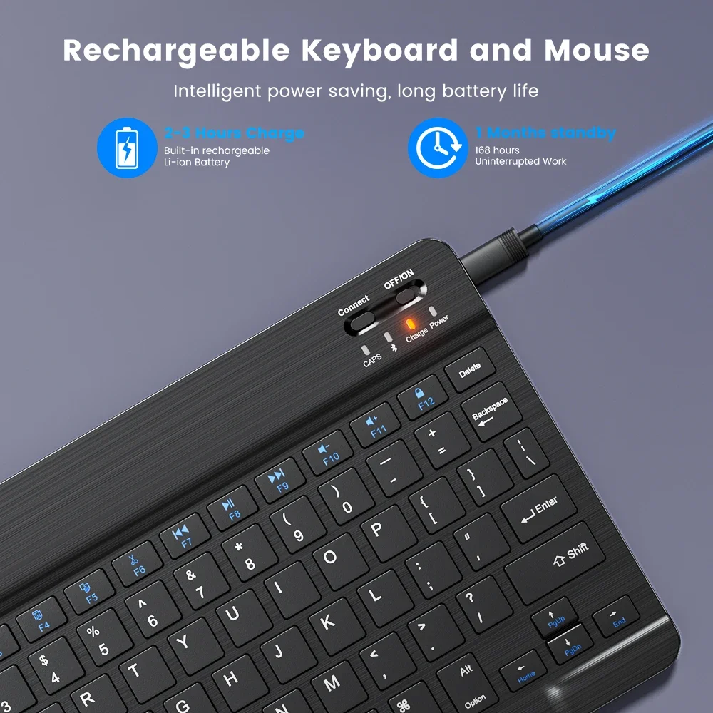 Ultra-schlanke bluetooth-kompatible tastatur tragbare mini – Bild 5