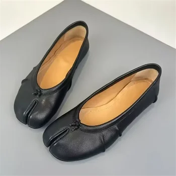 Größe 35-43 Split-Toe-Ballerinas für Damen, Tabi-Schuhe, lässige Slip-on-Loafer, Damen-Espadrilles aus