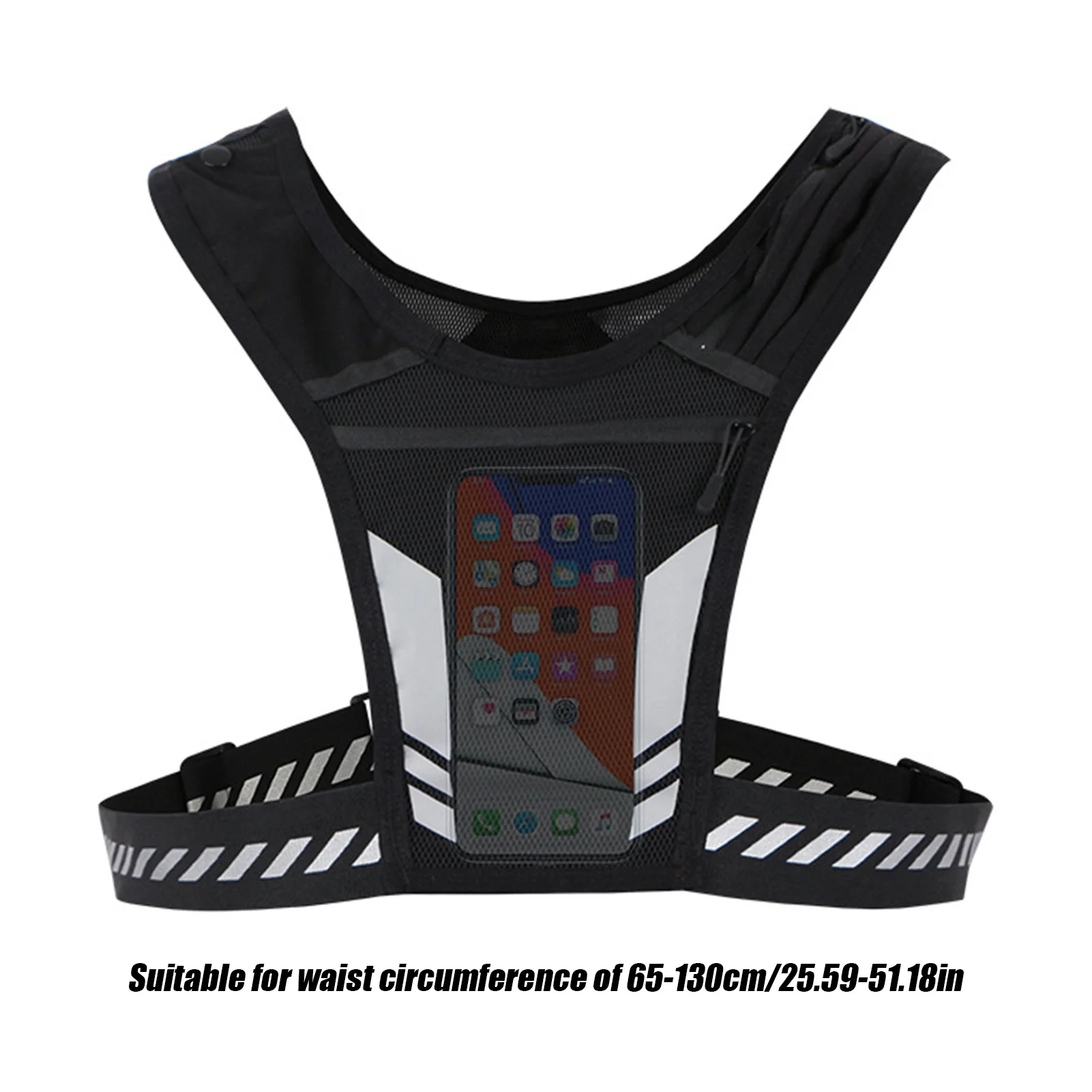 Ultraleichte Laufweste mit Handytasche, Wasserflaschenhalter – Bild 3