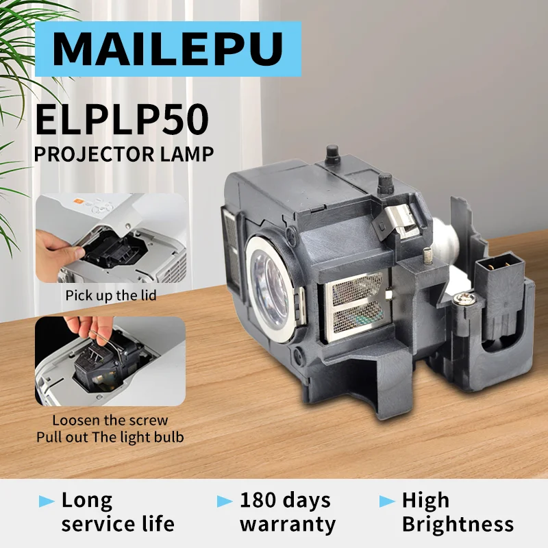 A+ Qualität Mailepu Ersatz-Projektorlampe Projektorlampe mit – Bild 2