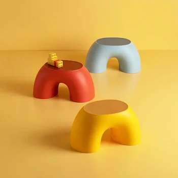 Hocker Kunststoff Regenbogen Form Fußhocker Sicherheit Kinder Schritt Hocker Sitz Für Wohnzimmer Innen Möbel