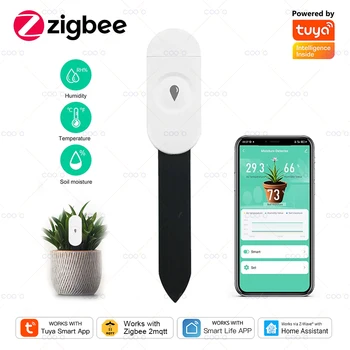 Tuya Smart ZigBee Bodenfeuchtigkeitssensor Temperatur- und Feuchtigkeitsmesser Thermo-Hygrometer