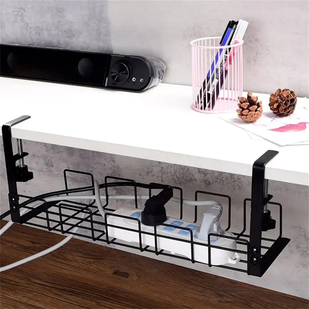 Unter dem Tisch Lagerregal Metall Kabelmanagement Tablett – Bild 4