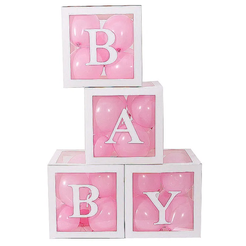 Transparente Buchstaben-Ballonbox, Babyparty-Dekoration – Bild 5
