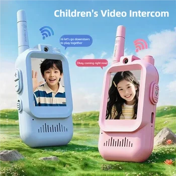 Video-Walkie-Talkies für Kinder, 2er-Pack, wiederaufladbare Gegensprechanlage, Walkie-Talkie, niedlicher