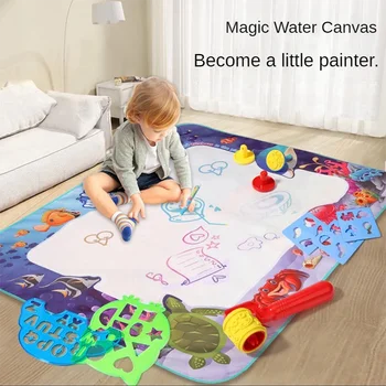 Magische Wasser-Zeichenmatte mit Wiederverwendbaren Zauberstiften, Montessori Malbrett, Lernspielzeug