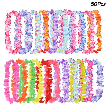 Hawaiian Blume Kranz Halskette Sommer Tropical Geburtstag Party Dekoration Luau Hochzeit Künstliche Blume