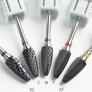 1 oder 5 Stück schwarze Keramik-Nagelbohrer, 3/32 Zoll, sicherer und professioneller Nagelreinigungs