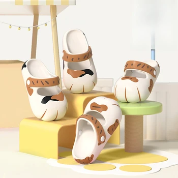 Katzenpfoten-Serie Sommer-Clogs für Damen, Rutschfeste Mary Jane Schuhe für Outdoor, Niedliche Cartoon-Designs