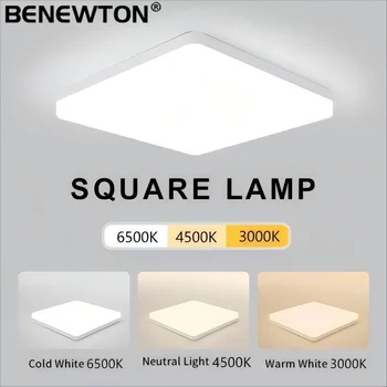 LED-Deckenleuchten, quadratisch, neutrales Licht, 16 W, 34 W, Inneneinrichtung, Heimdekoration, einfache
