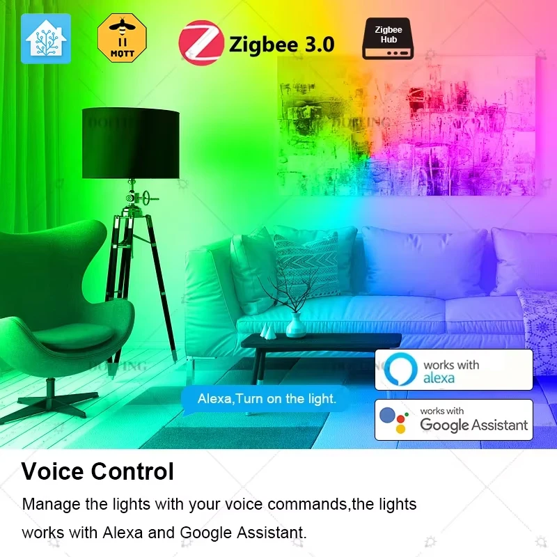 Zigbee 3.0 Smart Led Bulb 110V 220V E27 B22 Lampen RGBCW – Bild 2