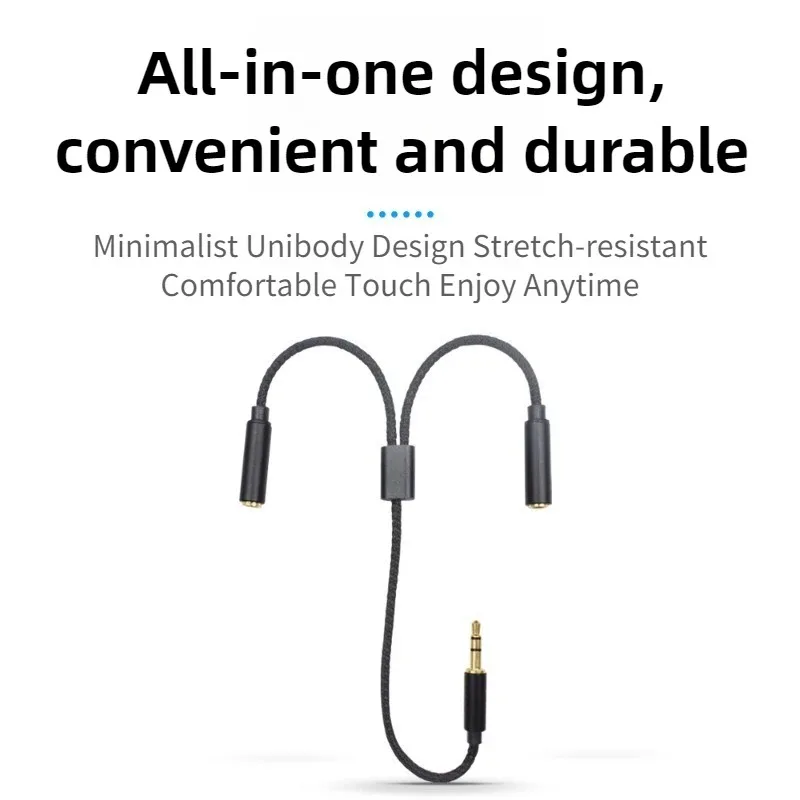 3,5-mm-Audio-Splitter, 1 Stecker auf 2 Buchsen – Bild 3