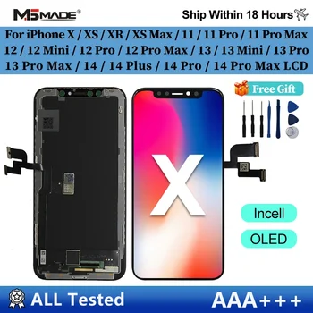 OLED X LCD für iPhone XR XS MAX 11 Display 3D Touchscreen Ersatz für 12 14 Plus 11 Pro Bildschirm Incell 12