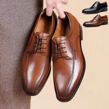 Handgefertigte Oxford Anzugschuhe für Herren PU-Leder Anzugschuhe Hochzeit Formelle Italienische Schuhe