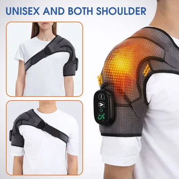 Elektrische Heizung Schulter Massage Gürtel Zurück Schulter Brace Schulter Unterstützung Einstellbare Led