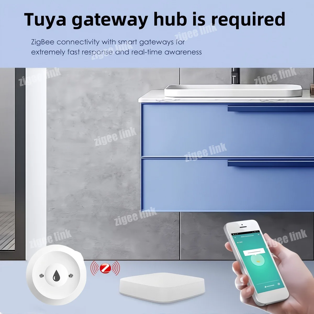 Intelligenter Wasserlecksensor für Tuya ZigBee 3.0 – Bild 2