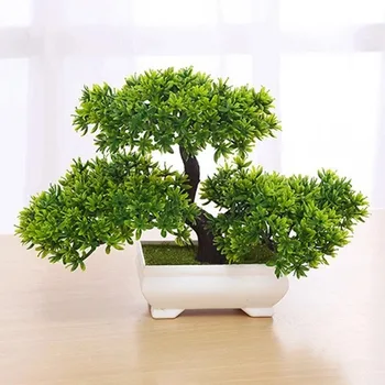 Künstliche Bonsai-Pflanzen, Simulierte Bäume im Topf, Künstliche Blumen, Tisch- und Veranda-Dekoration