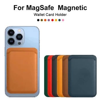Magnetische Leder-Brieftaschenhülle für MagSafe für iPhone 17 16 15 14 13 12 Pro Max Samsung S26 S25 Ultra S24