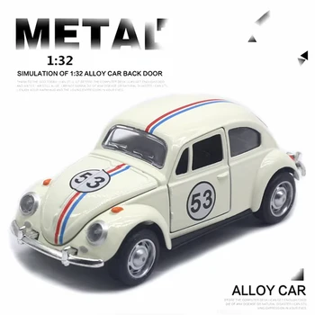 1:32 Vintage-Rennwagen-Spielzeug aus Druckguss, Metalllegierung, manuell zurückziehbar, geeignet für Kinder ab