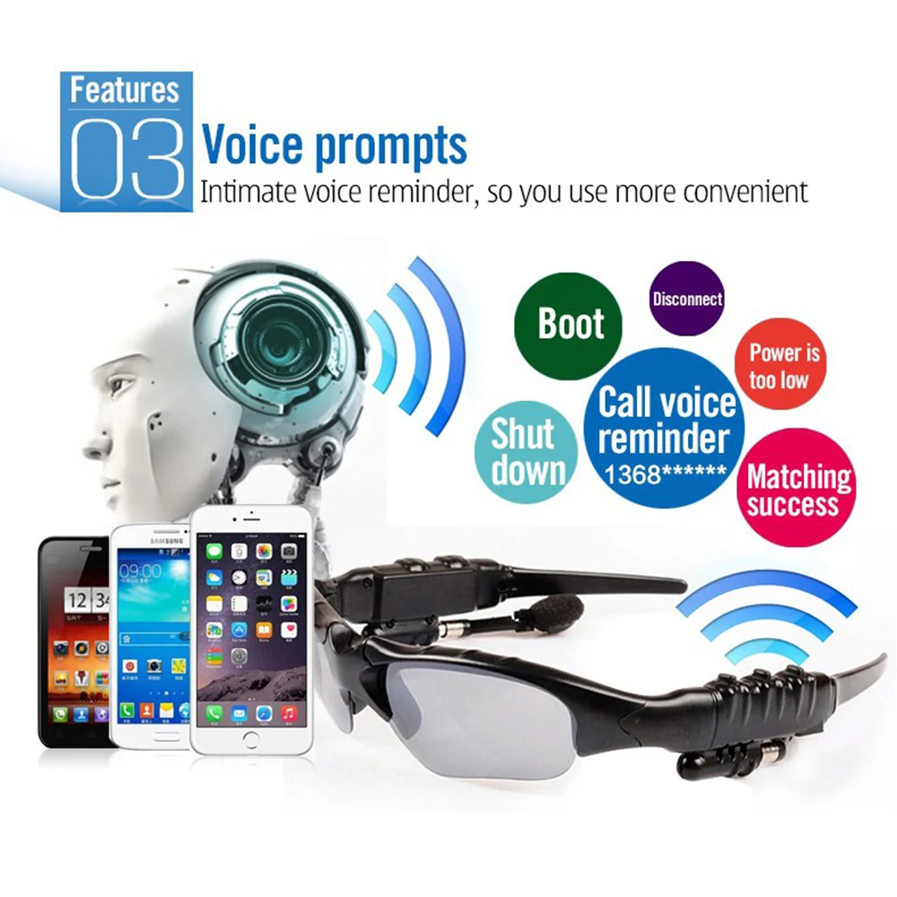 Bluetooth-Wanderbrille, intelligente Brille, Stereo-Hören – Bild 2