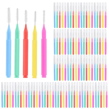 Interdentalbürsten Zahnseide Zahnstocher Kieferorthopädische Zahnspangen Pinsel Zahn Reinigung (100 Stück)