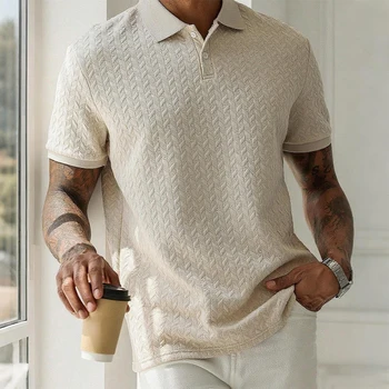 Herren Polo-Shirt Sommer Kurzarm Männliche Polos Streetwear Mann Tops Einfarbig Poloshirt Marke Atmungsaktiv