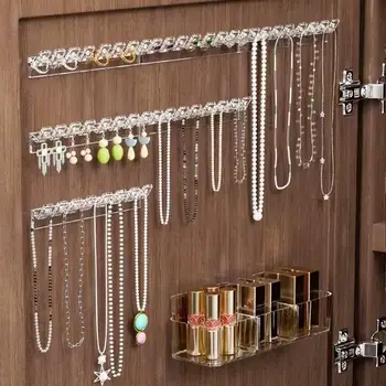 Halsketten-Aufbewahrungsregal, Armband- und Ohrringe-Verbindung mit 8 Haken