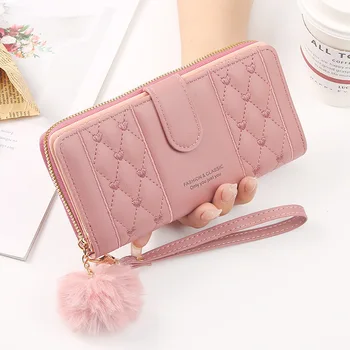 Frauen Lange Brieftasche Pu Leder Karte Halter Große Kapazität Haspe Zipper Geldbörse Multi Karte Organizer