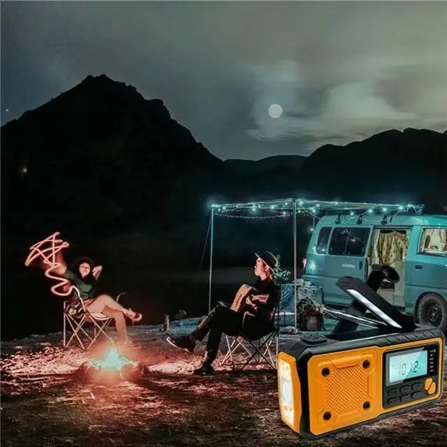 5000 mAh/18500 mWh Notfall-Handkurbelradio, AM FM NOAA – Bild 4