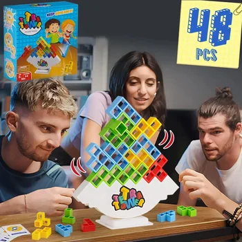 Puzzles Tetra Tower Fun Balance Stacking Building Brettspiel für Kinder Erwachsene Freunde Team Wohnheim