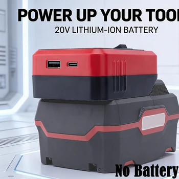 Powerbank für Parkside X20V/für DeWalt/Milwaukee Lithium-Akku mit USB-Typ-C für Mobilgeräte und Tablets