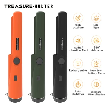 Treasure Hunter GP Pointer Professioneller Handmetalldetektor Finder Pinpointer Wasserdicht 360°-Seitenscan