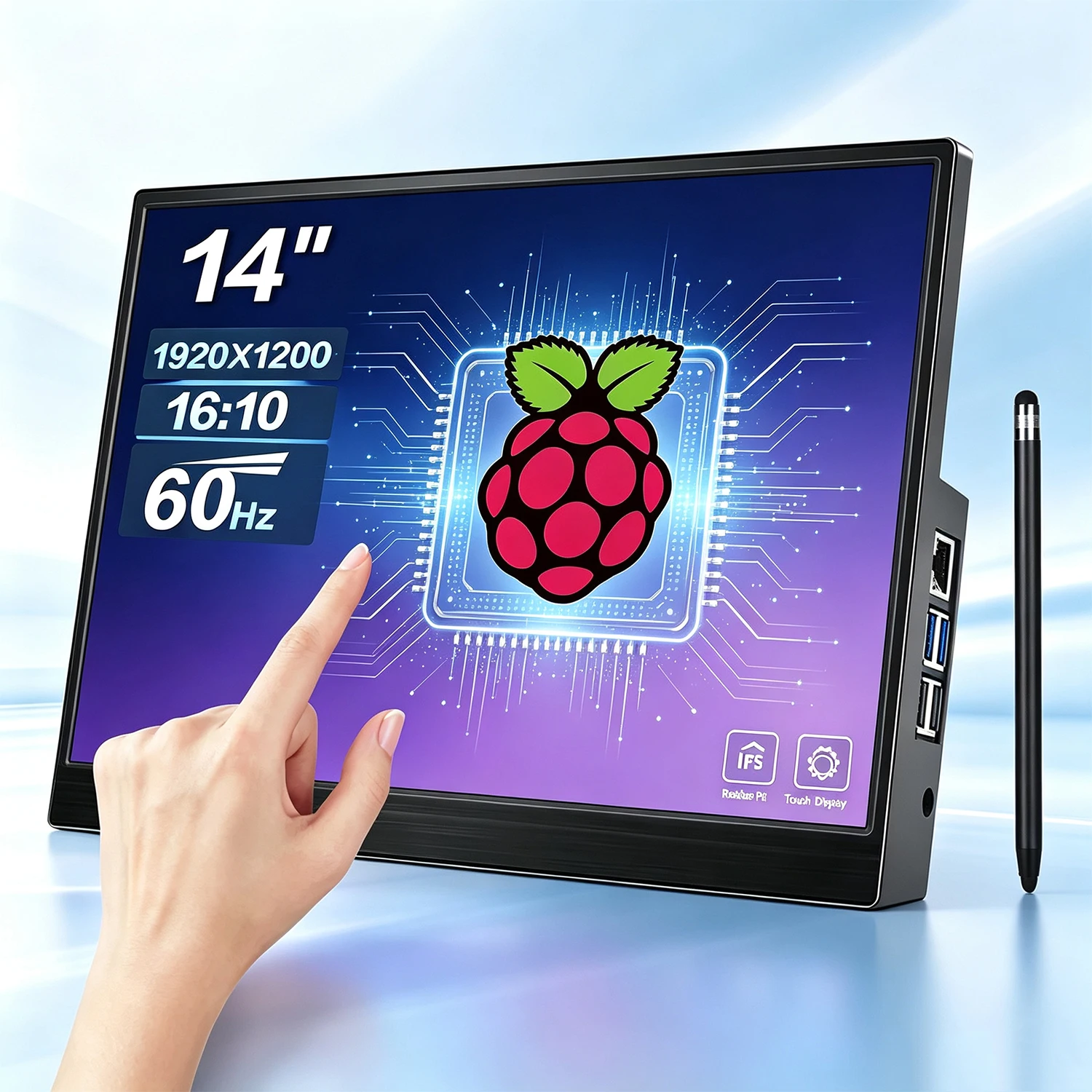 14 Zoll Touchscreen-Display 1920x1200 HDMI Typ-C Anschluss