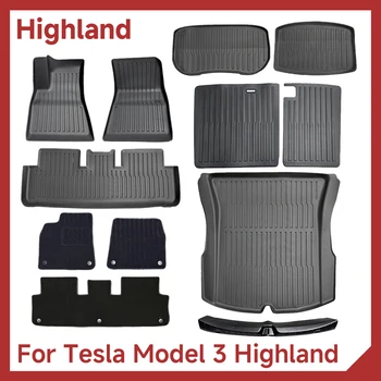 Tesla Model 3 Highland Zubehör TPE Bodenmatte Kofferraumauskleidung Wasserdichte Kofferraummatte für Tesla