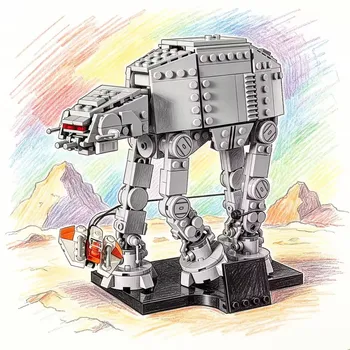 MOC Space War Panzermodell, Wohndekor-Ornament, Geschenk für Feiertage und Geburtstage