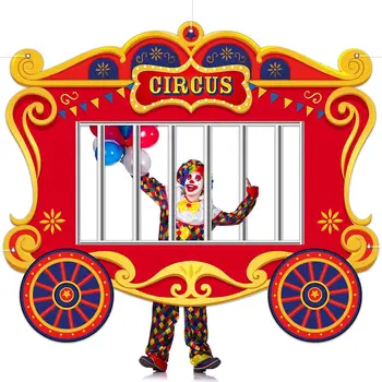 Zirkus Party Dekorationen Karneval Käfig Geformt Foto Hintergrund Zirkus Photo Booth Requisiten Große Karneval