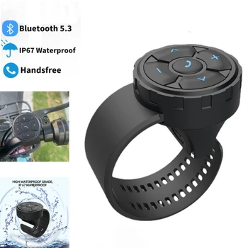 Drahtlose Bluetooth 5,3 media Taste Fernbedienung Motorrad Helm Kopfhörer Auto Lenkrad MP3 Musik Spielen