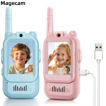 Magecam Video-Walkie-Talkies für Kinder, 2er-Pack, wiederaufladbare Gegensprechanlage, Walkie-Talkie, 2