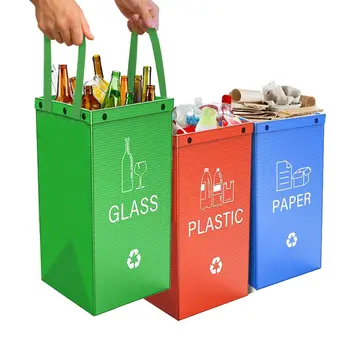 Küchen-Mülleimer zur Abfallsortierung für Innen- und Außenbereich, Papier-, Plastik